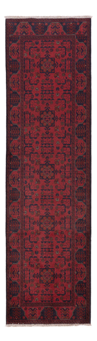 Läufer Afghan - Kunduz - 295 x 79 cm - dunkelrot