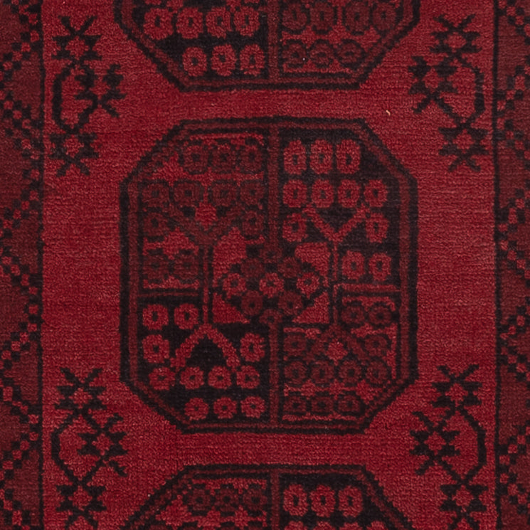 Läufer Afghan - Filpa - 189 x 102 cm - dunkelrot