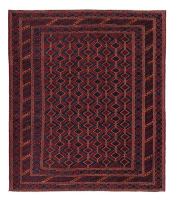 Kelim Teppich - Oriental quadratisch  - 189 x 160 cm - dunkelrot