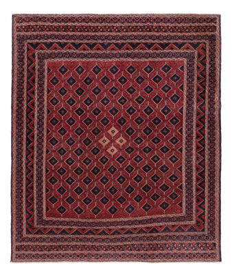 Alfombra Kelim - Oriental forma especial  - 184 x 158 cm - rojo oscuro