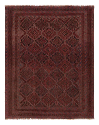 Alfombra Kelim - Oriental - 187 x 150 cm - rojo oscuro