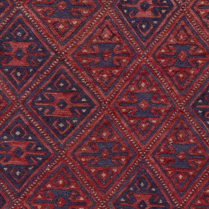 Alfombra Kelim - Oriental - 194 x 159 cm - rojo oscuro