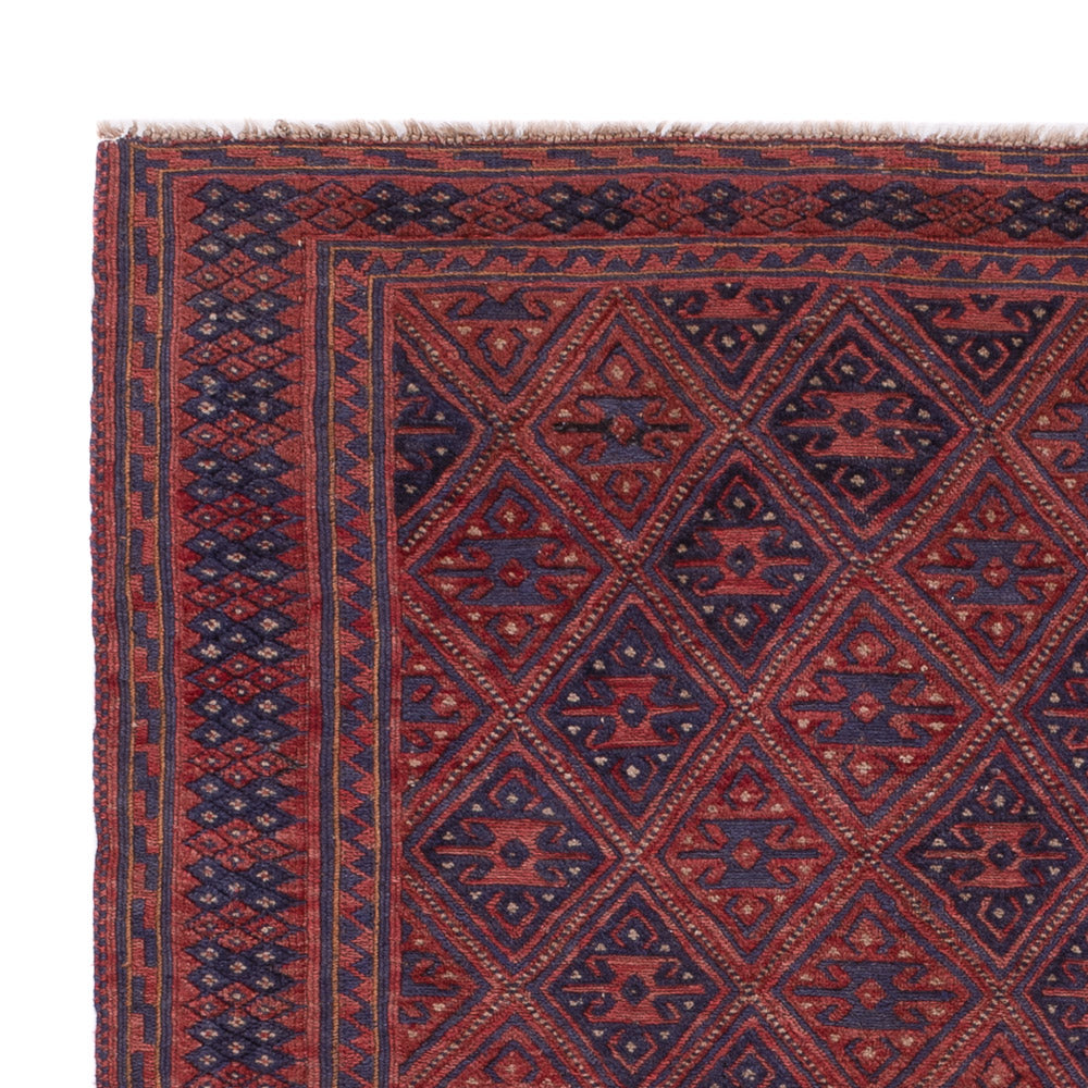 Alfombra Kelim - Oriental - 194 x 159 cm - rojo oscuro
