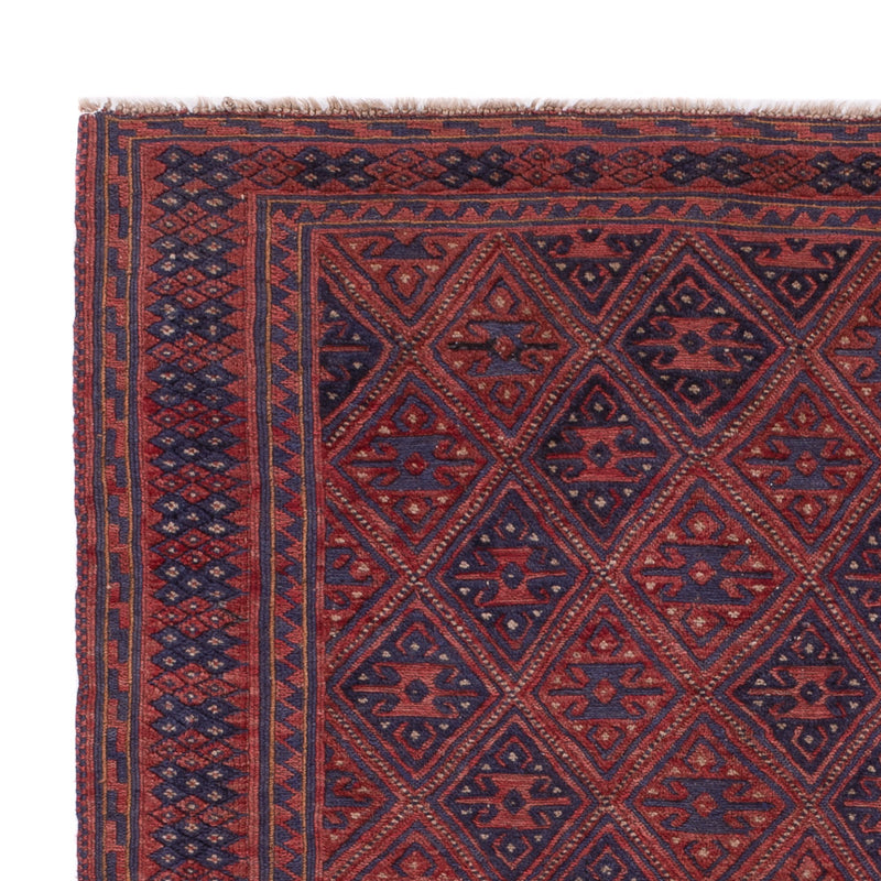 Alfombra Kelim - Oriental - 194 x 159 cm - rojo oscuro