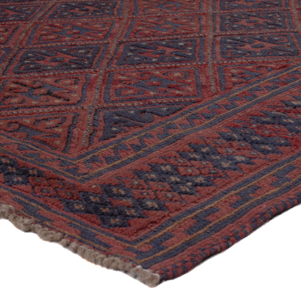 Alfombra Kelim - Oriental - 194 x 159 cm - rojo oscuro