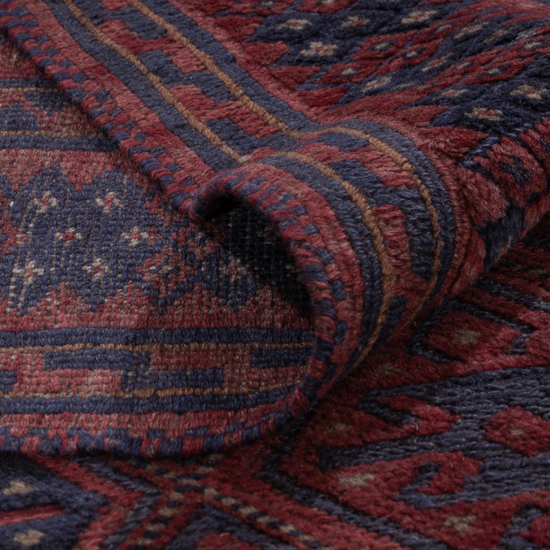 Alfombra Kelim - Oriental - 194 x 159 cm - rojo oscuro