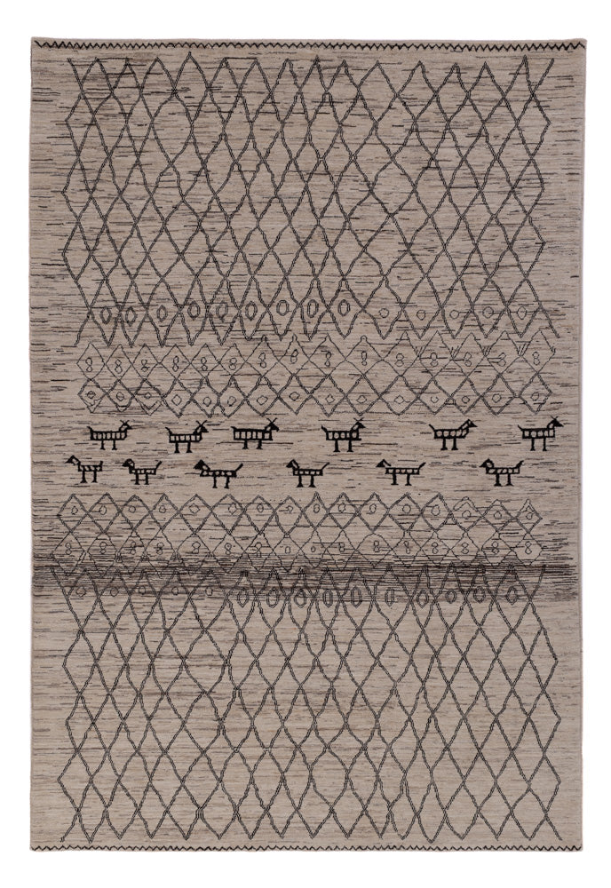 Berber Teppich - 296 x 201 cm - grau