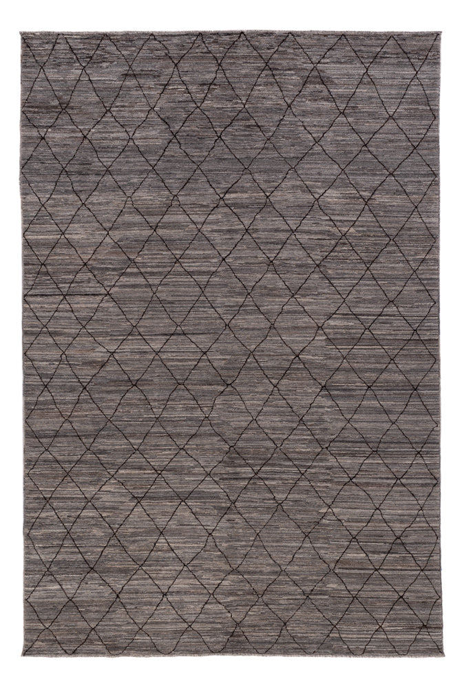 Alfombra bereber - 297 x 199 cm - gris oscuro