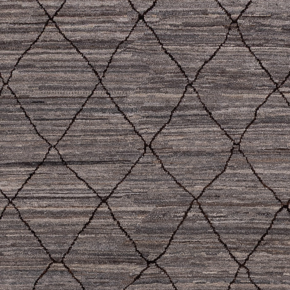 Alfombra bereber - 297 x 199 cm - gris oscuro