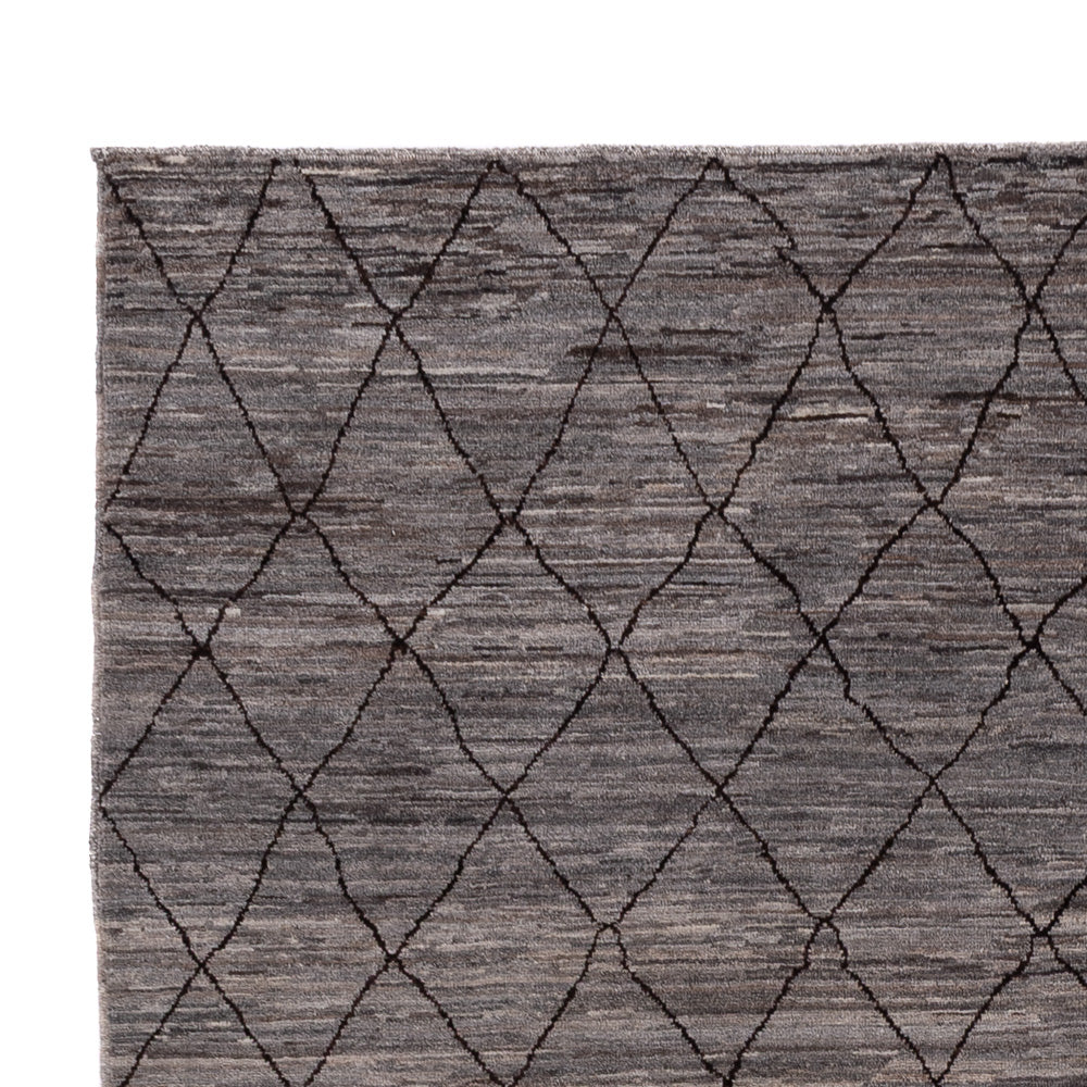 Alfombra bereber - 297 x 199 cm - gris oscuro