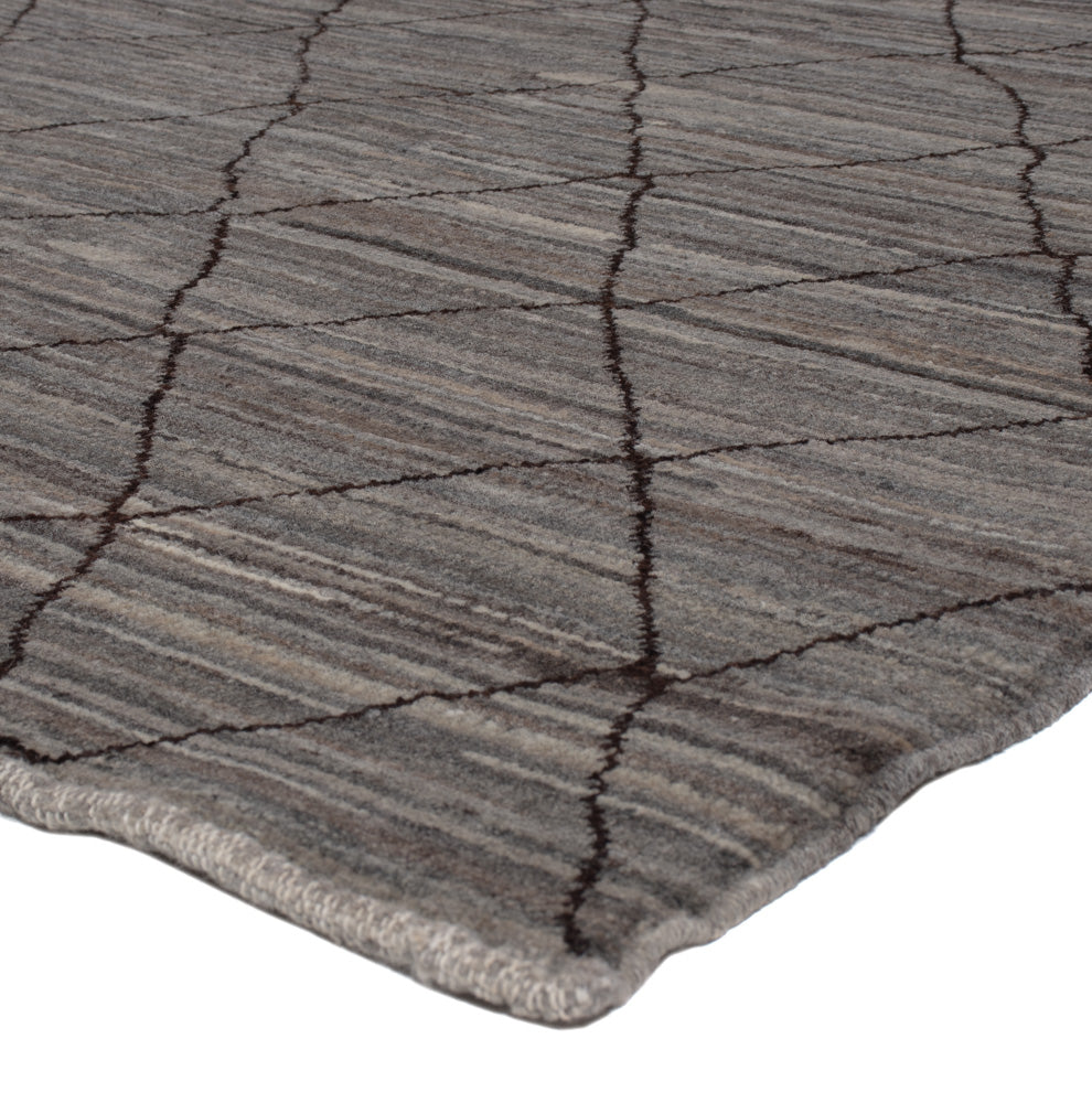 Alfombra bereber - 297 x 199 cm - gris oscuro