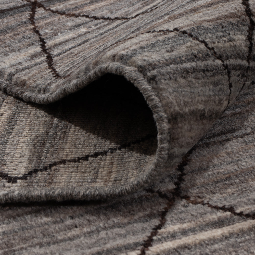 Alfombra bereber - 297 x 199 cm - gris oscuro