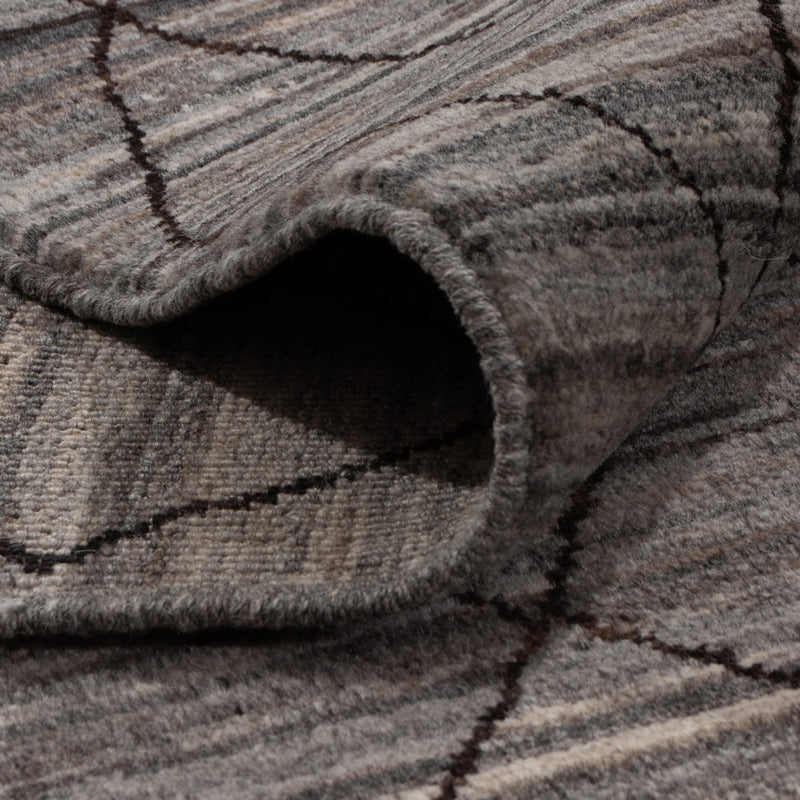 Alfombra bereber - 297 x 199 cm - gris oscuro