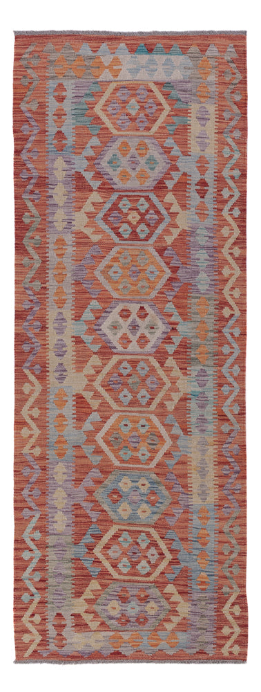 Läufer Kelim - Splash - 248 x 88 cm - mehrfarbig