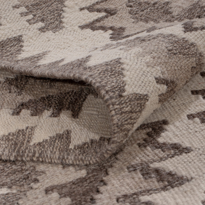 Läufer Kelim - Splash - 242 x 85 cm - dunkelgrau