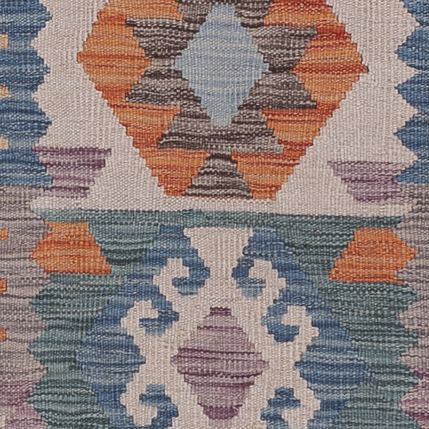 Läufer Kelim - Splash - 200 x 80 cm - mehrfarbig