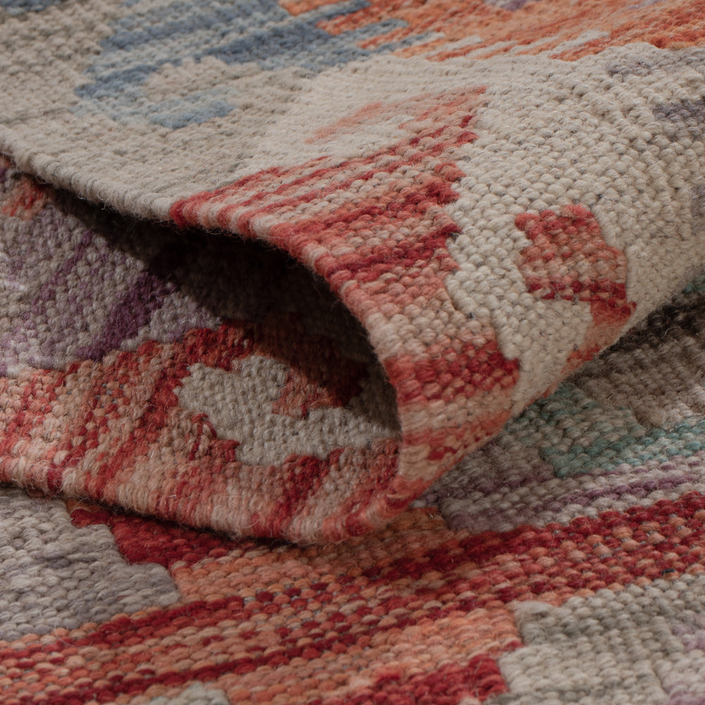 Läufer Kelim - Splash - 295 x 80 cm - mehrfarbig