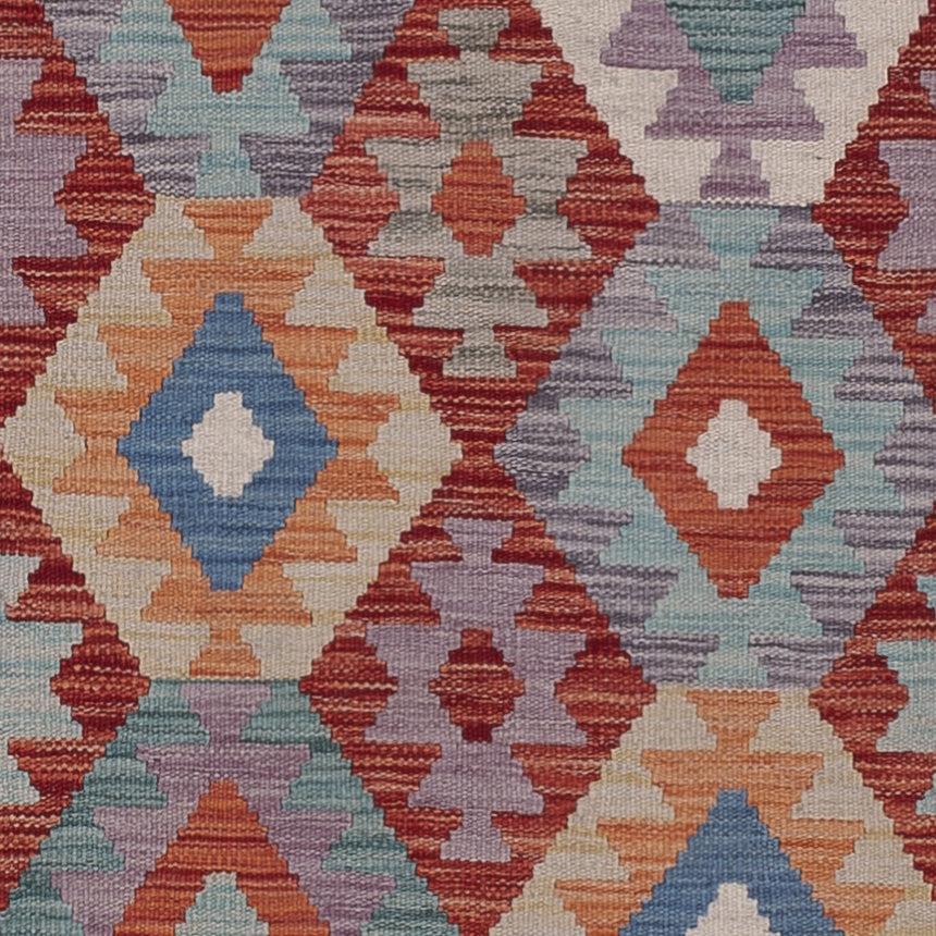 Läufer Kelim - Splash - 299 x 83 cm - mehrfarbig