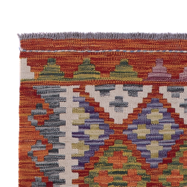 Läufer Kelim - Splash - 294 x 81 cm - mehrfarbig