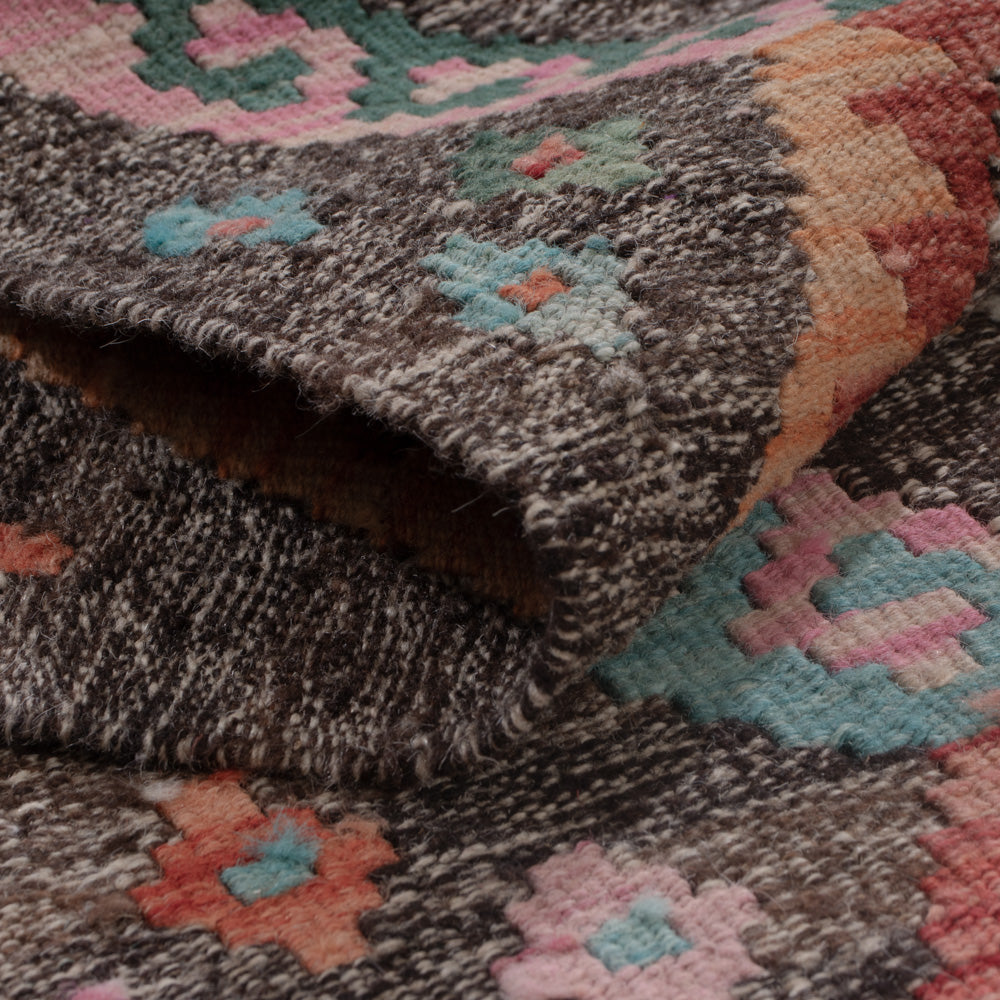 Läufer Kelim - Splash - 302 x 90 cm - mehrfarbig