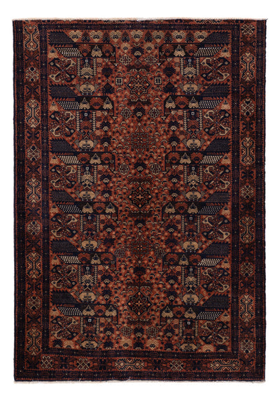 Alfombra Belutsch 119x176cm - Alfombra oriental - rojo oscuro