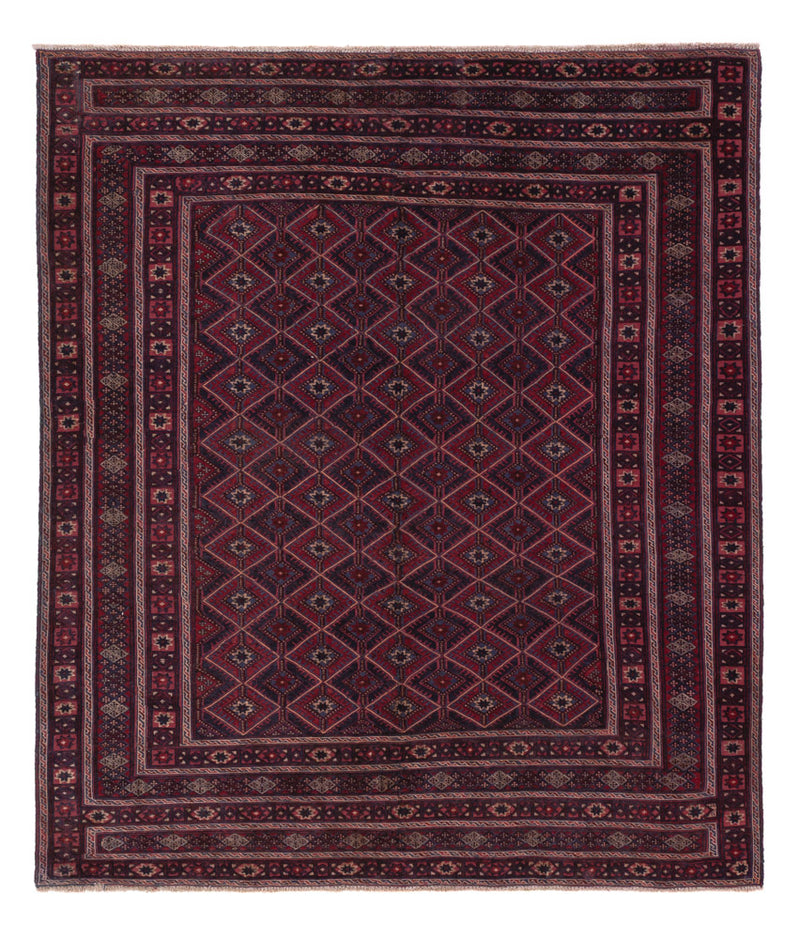 Kelim Teppich - Oriental - 178 x 155 cm - dunkelrot