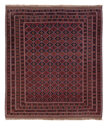 Kelim Teppich - Oriental quadratisch  - 183 x 158 cm - dunkelrot