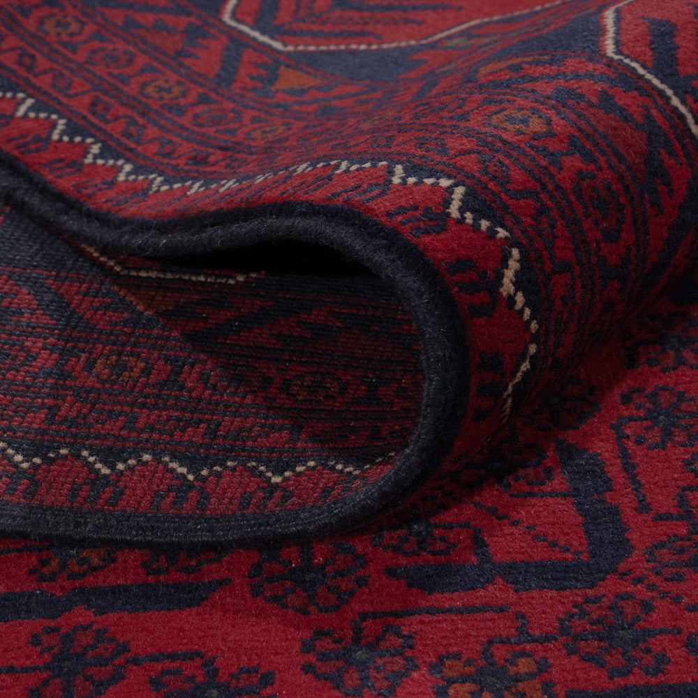Afghan Teppich - Kunduz - 299 x 197 cm - dunkelrot