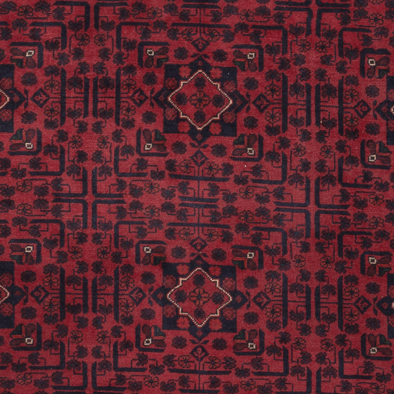 Alfombra afgana - Kunduz - 309 x 203 cm - rojo oscuro