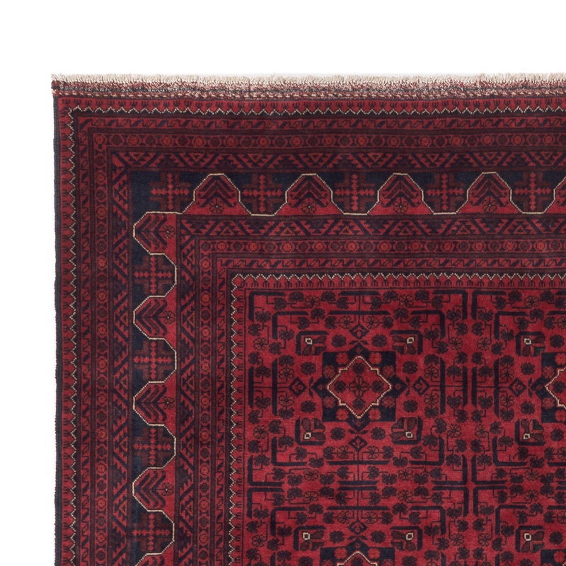 Alfombra afgana - Kunduz - 309 x 203 cm - rojo oscuro