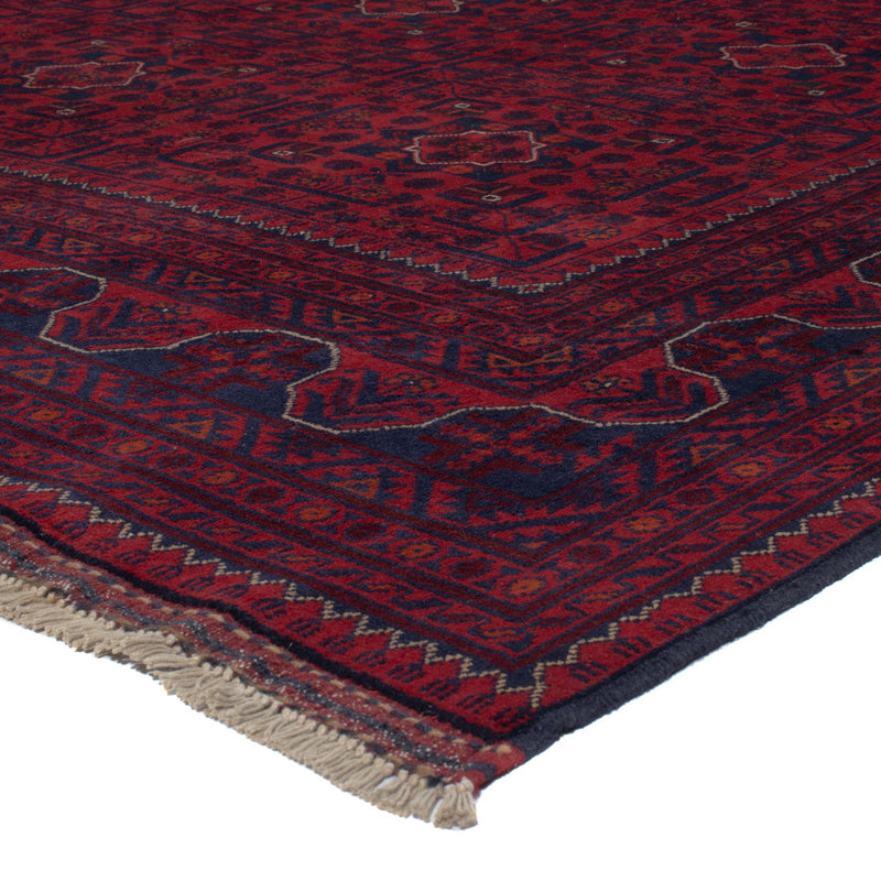 Alfombra afgana - Kunduz - 309 x 203 cm - rojo oscuro