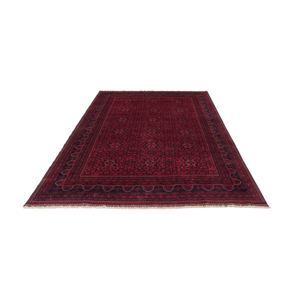 Alfombra afgana - Kunduz - 309 x 203 cm - rojo oscuro