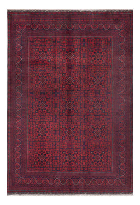 Alfombra afgana - Kunduz - 292 x 200 cm - rojo oscuro