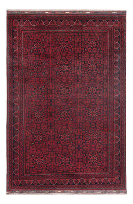 Alfombra afgana - Kunduz - 287 x 195 cm - rojo oscuro