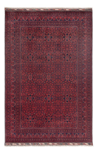 Alfombra afgana - Kunduz - 297 x 195 cm - rojo oscuro