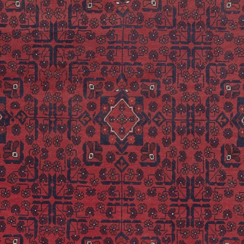 Alfombra afgana - Kunduz - 297 x 195 cm - rojo oscuro