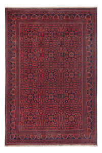 Alfombra afgana - Kunduz - 294 x 197 cm - rojo oscuro
