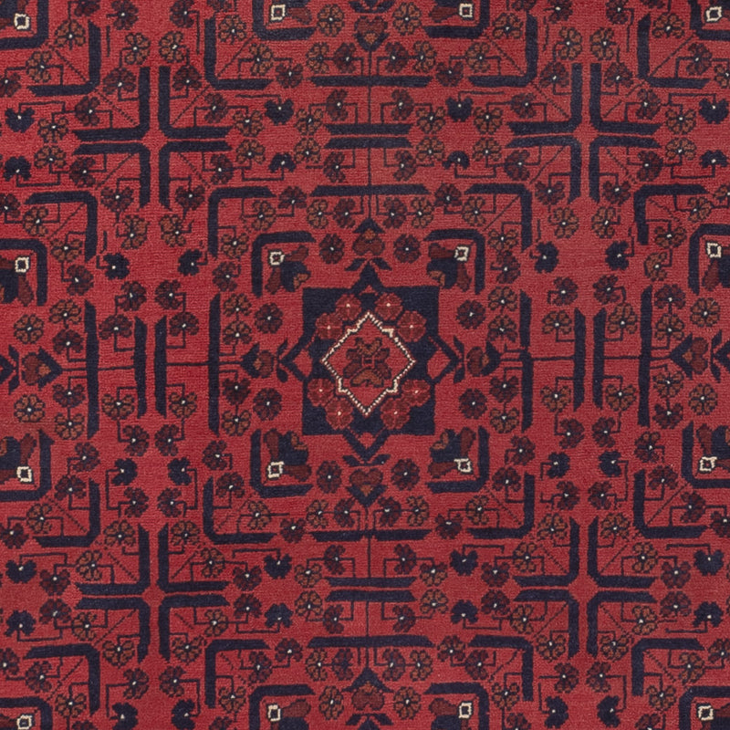 Alfombra afgana - Kunduz - 294 x 197 cm - rojo oscuro