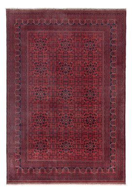 Alfombra afgana - Kunduz - 286 x 200 cm - rojo oscuro