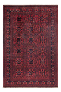 Alfombra afgana - Kunduz - 297 x 194 cm - rojo oscuro