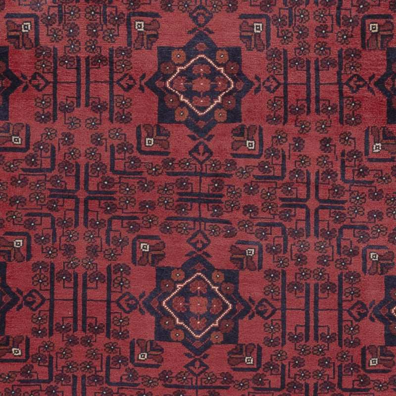 Alfombra afgana - Kunduz - 297 x 194 cm - rojo oscuro