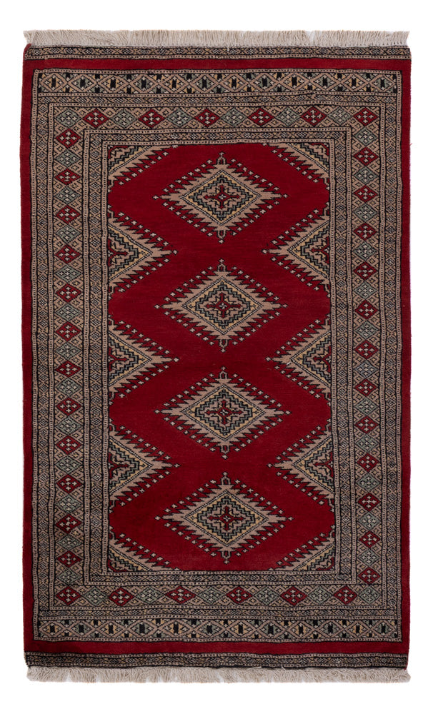 Alfombra Pakistani - 152 x 94 cm - rojo