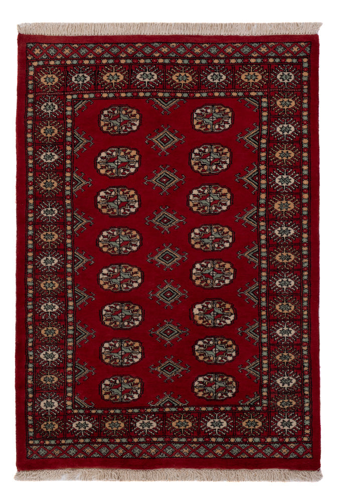 Alfombra Pakistani - 141 x 95 cm - rojo