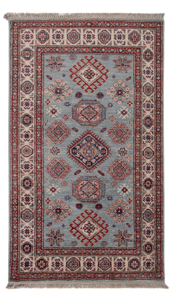Ziegler Teppich - Kazak - 128 x 77 cm - hellblau