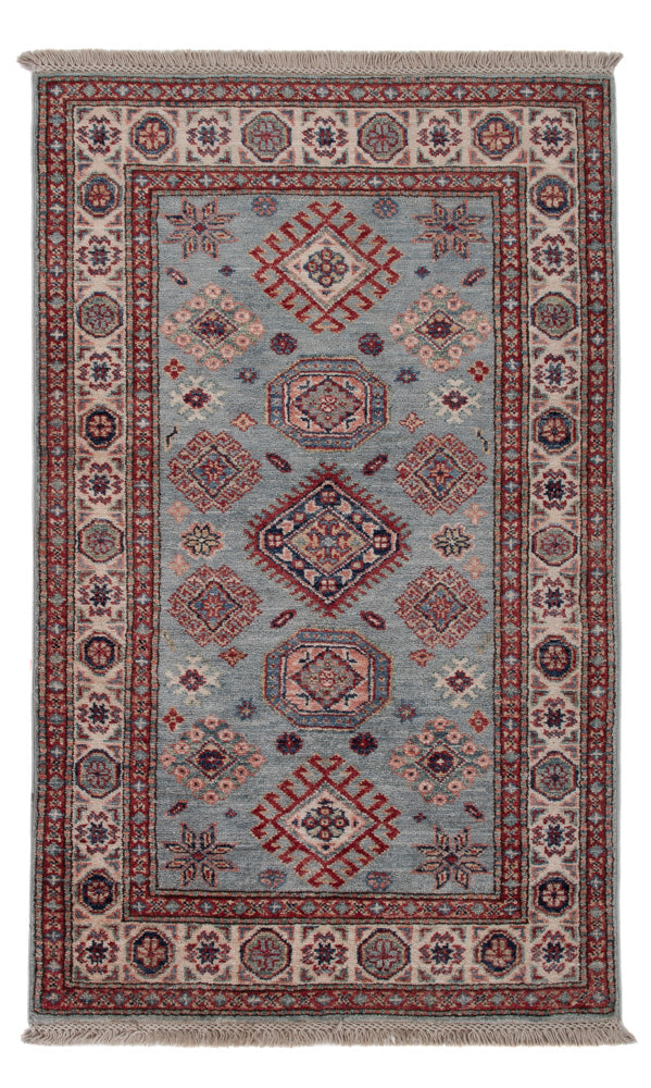 Ziegler Teppich - Kazak - 126 x 77 cm - hellblau