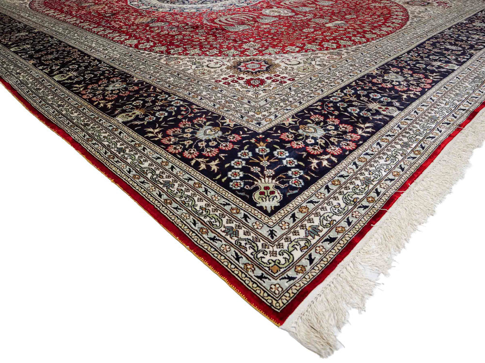 Seda china Alfombra 370x272cm - Alfombra oriental