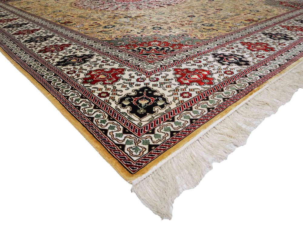 Seda china Alfombra 373x275cm - Alfombra oriental