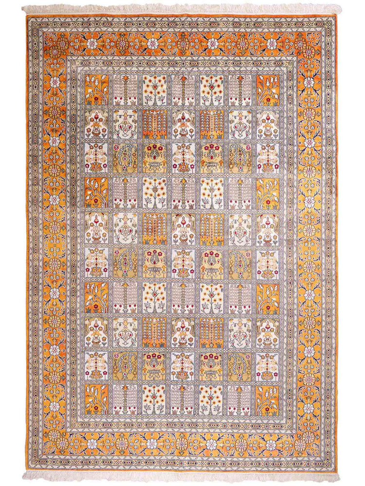 Seidenteppich - China Seide - 267 x 181 cm - dunkelbeige