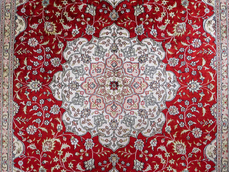 Alfombra de seda - Seda china - 272 x 188 cm - rojo