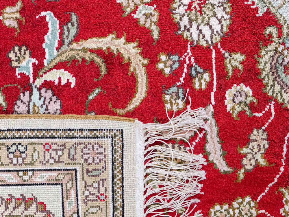 Alfombra de seda - Seda china - 240 x 153 cm - rojo